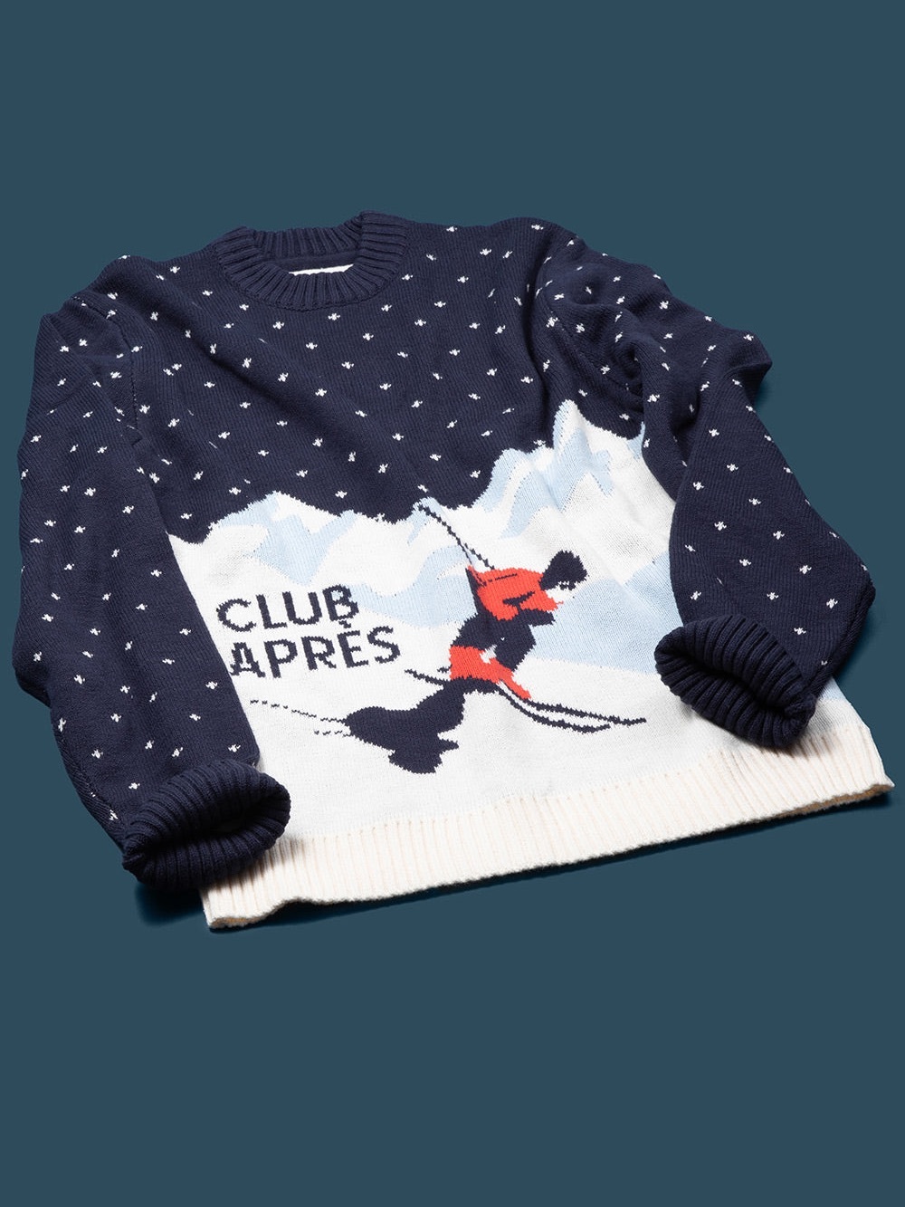 Navy 'Club Après' Ski Graphic Crewneck Sweater